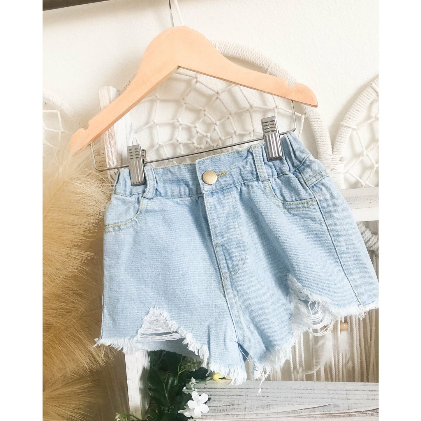 Denim Distressed Shorts