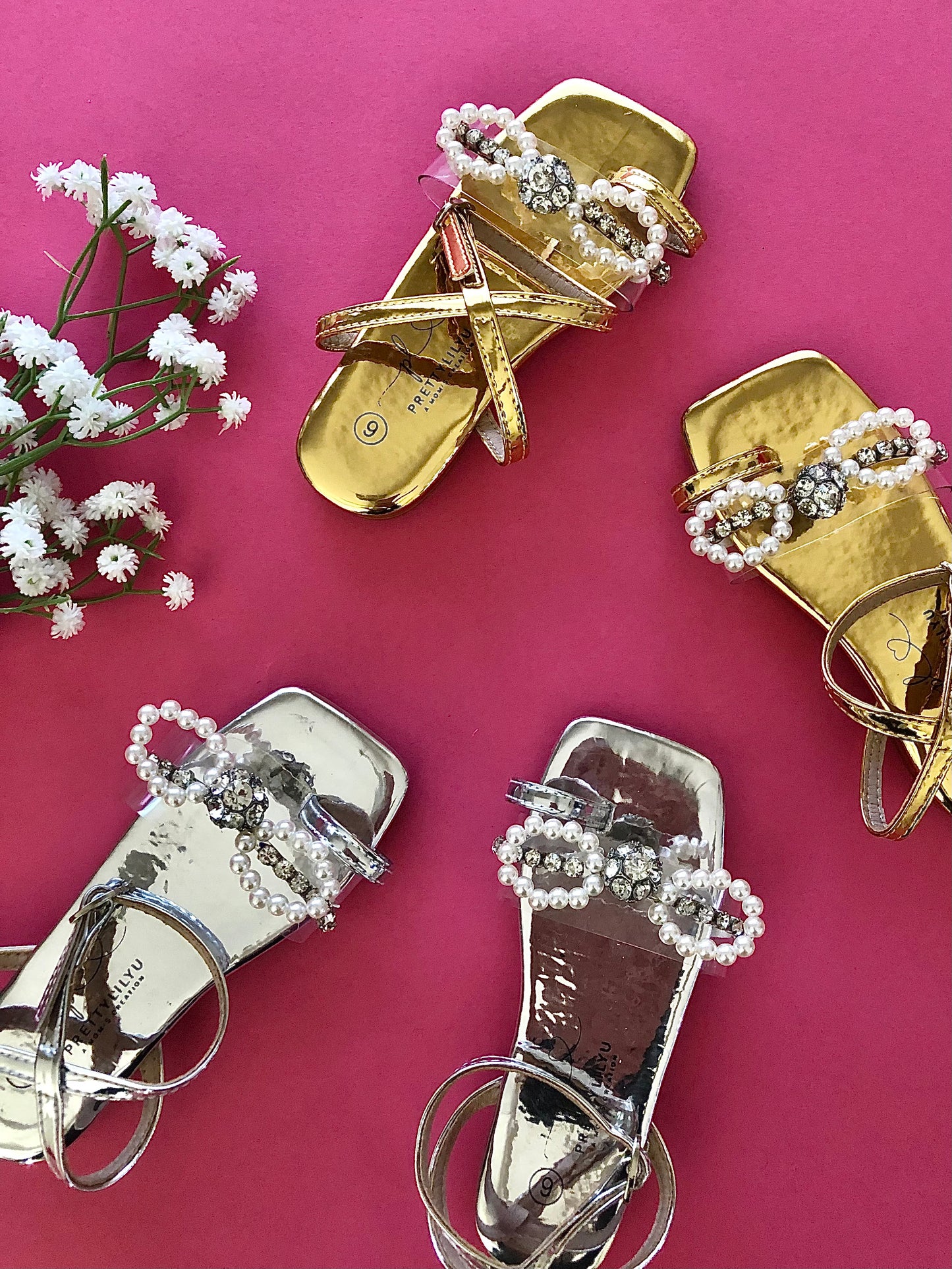 Princess Bow Pearl Sandals